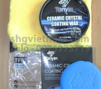 Combo Sáp phủ Ceramic màu trắng TW04 CERAMIC COATING WAX 200g + Khăn wax màu vàng TF03