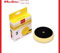Phớt xốp/mút đánh bóng caro bước 2 kích thước 3 inch Maxshine 2002090Y màu vàng, được làm từ xốp mềm, có tính đàn hồi, được cắt chéo bề măt giúp thoát nhiệt nhanh
