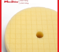 Phớt xốp/mút đánh bóng caro bước 2 kích thước 3 inch Maxshine 2002090Y màu vàng, được làm từ xốp mềm, có tính đàn hồi, được cắt chéo bề măt giúp thoát nhiệt nhanh