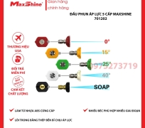 Đầu phun áp lực 5 cấp độ Maxshine 701202 làm từ chất liệu nhựa ABS cứng cáp, lõi trong bằng thép bền bỉ chịu áp lực nước cao