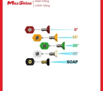 Đầu phun áp lực 5 cấp độ Maxshine 701202 làm từ chất liệu nhựa ABS cứng cáp, lõi trong bằng thép bền bỉ chịu áp lực nước cao