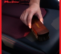 Bàn chải vệ sinh nội thất ô tô lông ngựa Maxshine 7033007 có tay cầm bằng gỗ đúc phun và bề mặt sợi từ lông ngựa siêu mềm