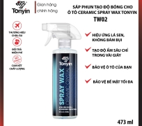 Chai xịt ceramic ô tô tạo độ bóng CERAMIC SPRAY WAX Tonyin TW02 473ml, hiệu ứng lá sen, không bám bụi