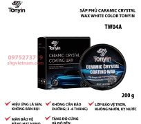 Combo Sáp phủ Ceramic màu trắng TW04 CERAMIC COATING WAX 200g + Khăn wax màu vàng TF03