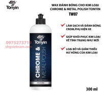 Wax đánh bóng cho kim loại chrome & metal polish Tonyin TW07 300ml Làm sạch và đánh bóng crom, lazang bánh xe và phụ kiện, khôi phục kim loại về tình trạng như mới