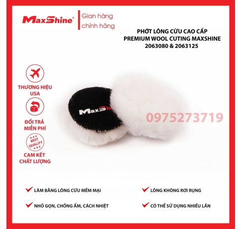 Phớt lông cừu cao cấp 5 inch Premium Wool Cutting Maxshine 2063125
