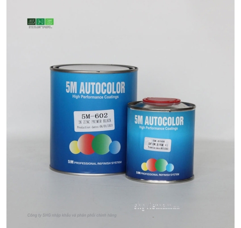 CẶP EPOXY 2K ĐEN 5M-602 1KG + CỨNG LÓT 4:1 5M-850 0.25L