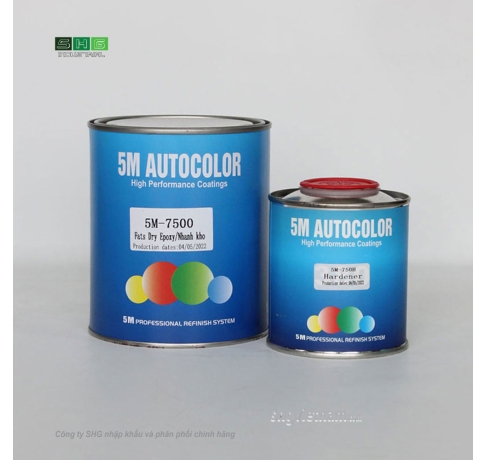 CẶP LÓT EPOXY NHANH KHÔ 5M-7500 1KG + CỨNG LÓT 4:1 5M-750H 0.25L