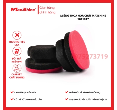 Miếng thoa hóa chất Maxshine 9011017 được làm bằng bọt mật độ cao để có độ mềm mại, thấm hút và kéo dài tuổi thọ