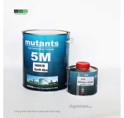 Sơn màu công nghiệp 2K 5M-SK805B XÁM ĐẬM - 5kg